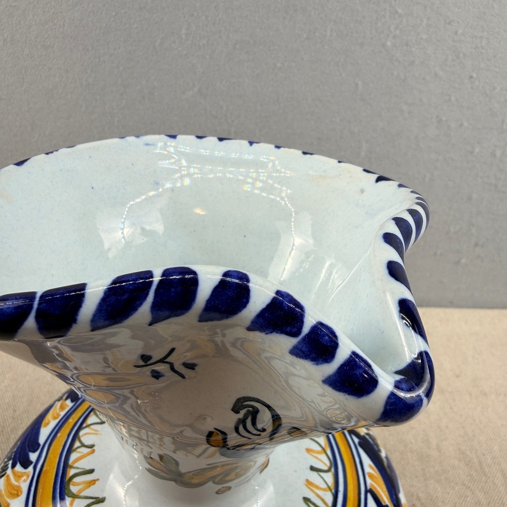 Vintage Spanish Majolica Art Pottery Pitcher Signed VE Monogram Espana - Picture 8 of 13